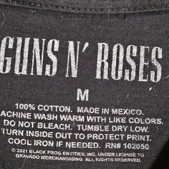 Guns N' Roses Unisex Black Band Tee Medium – Vintage Rock Grunge Core Americana - Picture 6 of 6